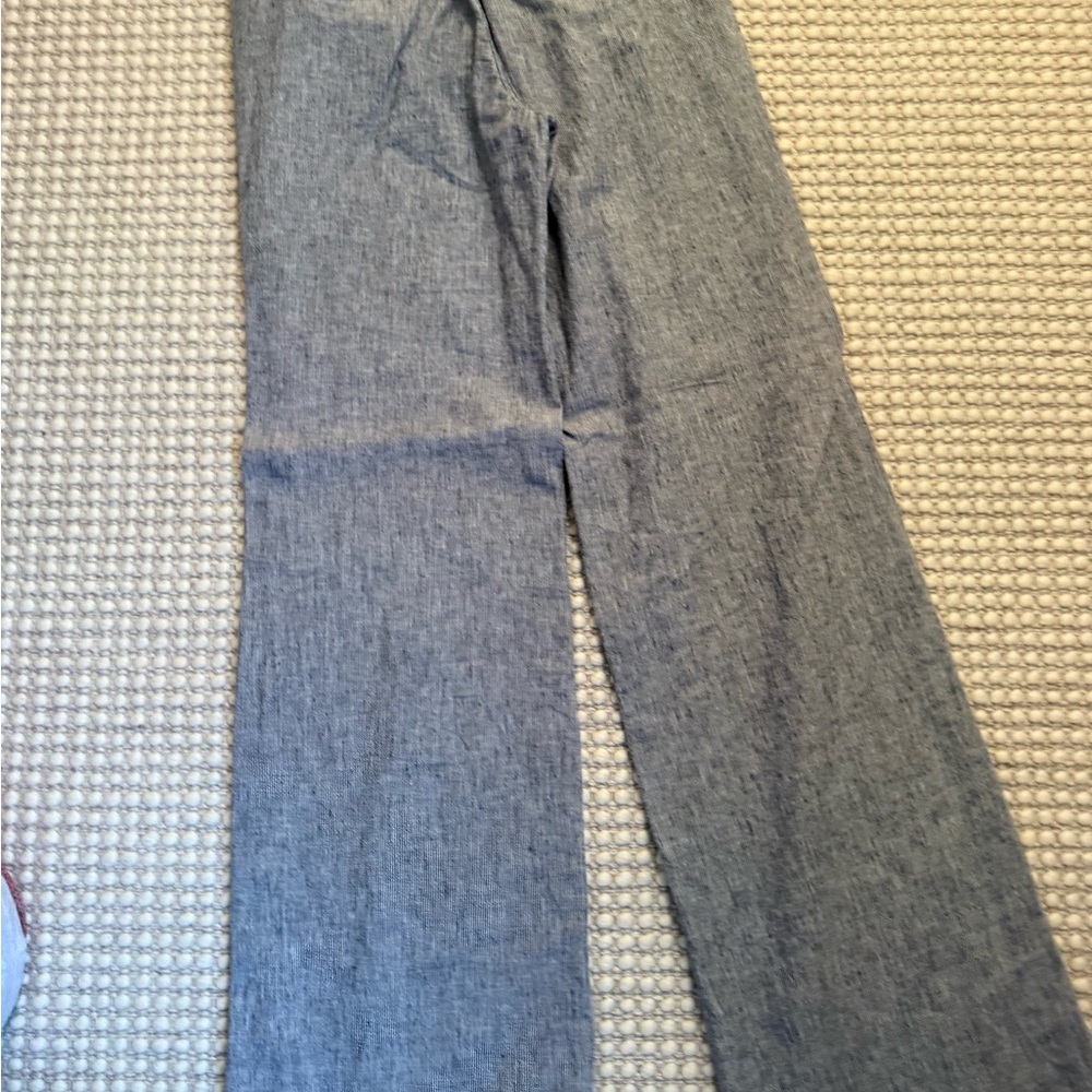 Anthropologie Blue Striped Pants